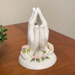Religious Praying Hands TOUCH OF ROSE By Roman Porcelain Hands Praying Figurine